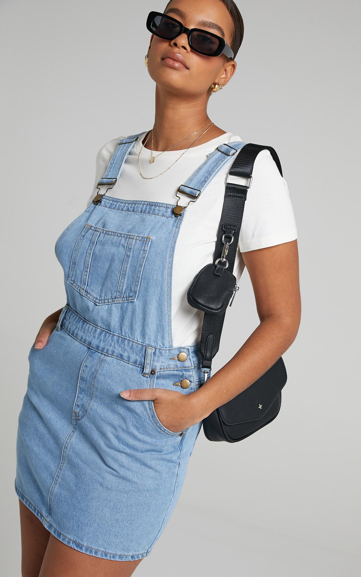 Talisha Pinafore in Blue Wash