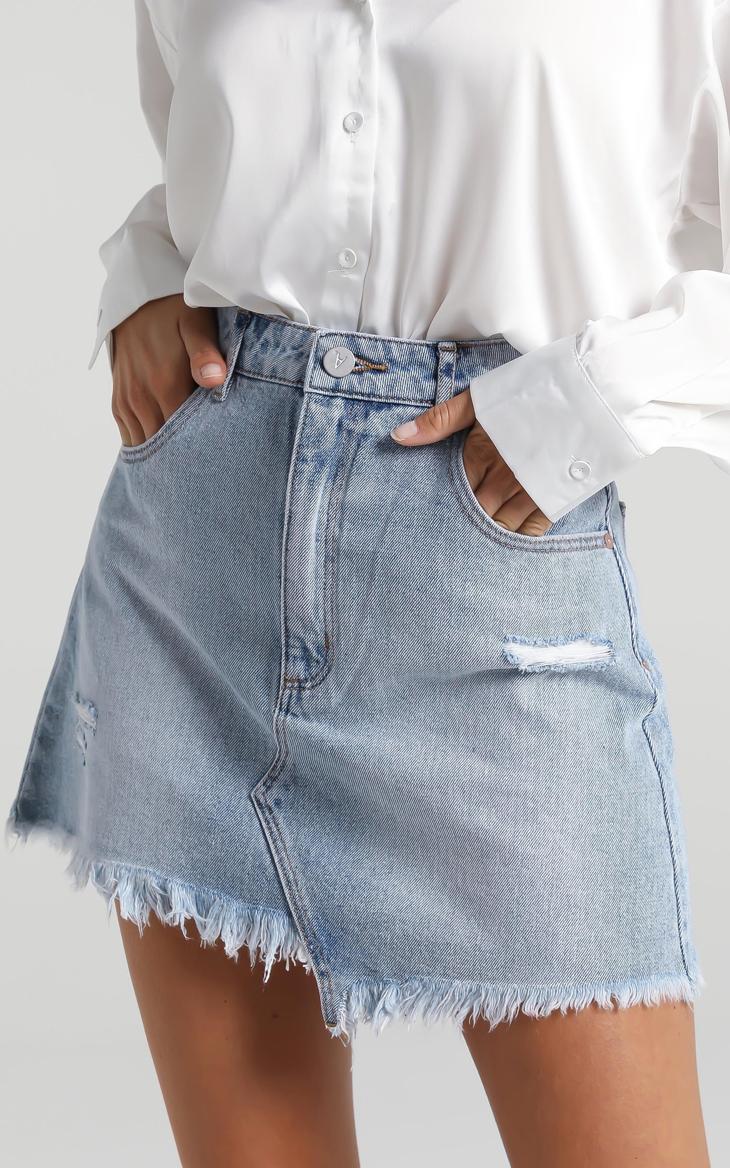 Abrand - A Aline Denim Skirt in Nancy