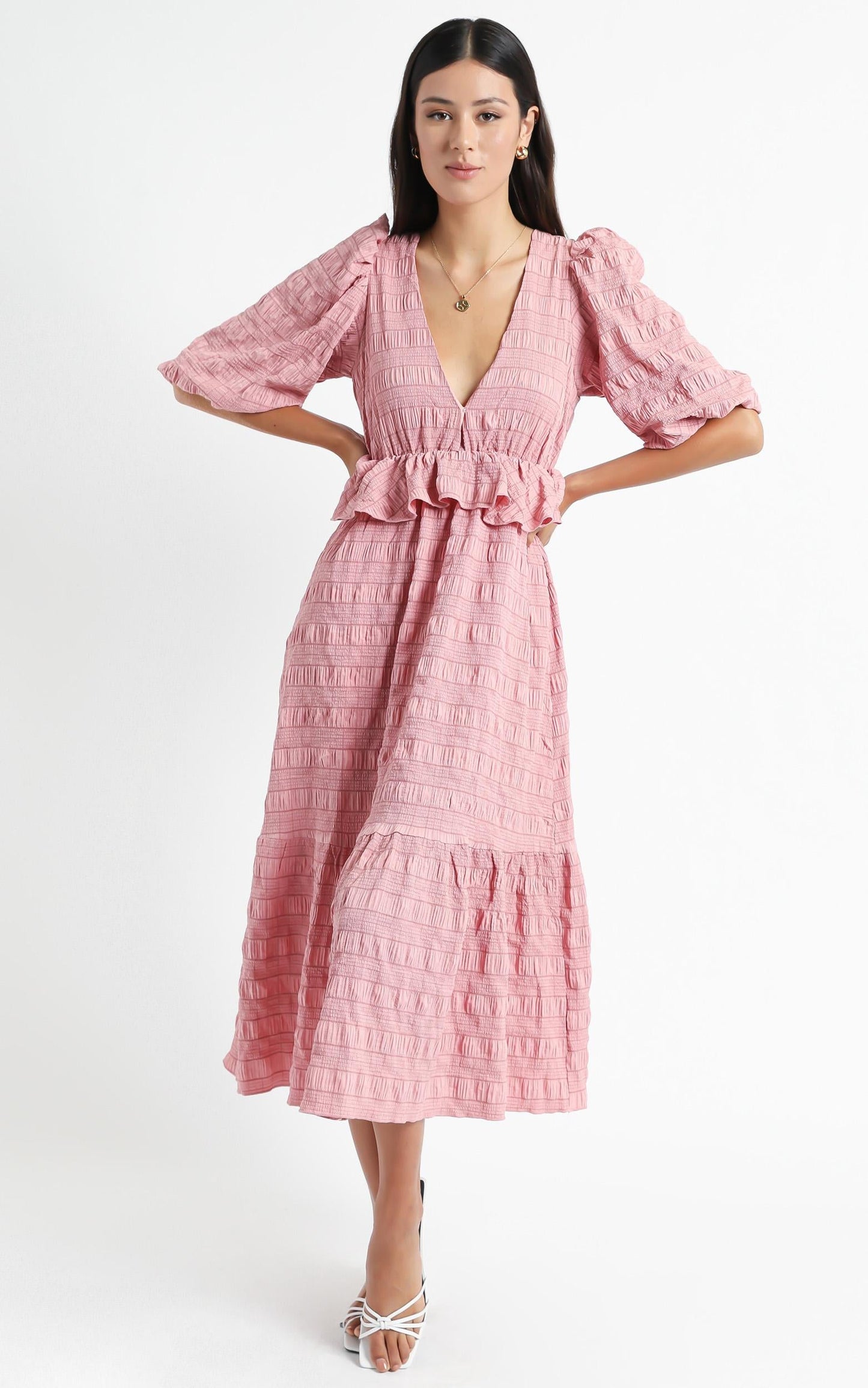 Addilyn Dress in Rose Check