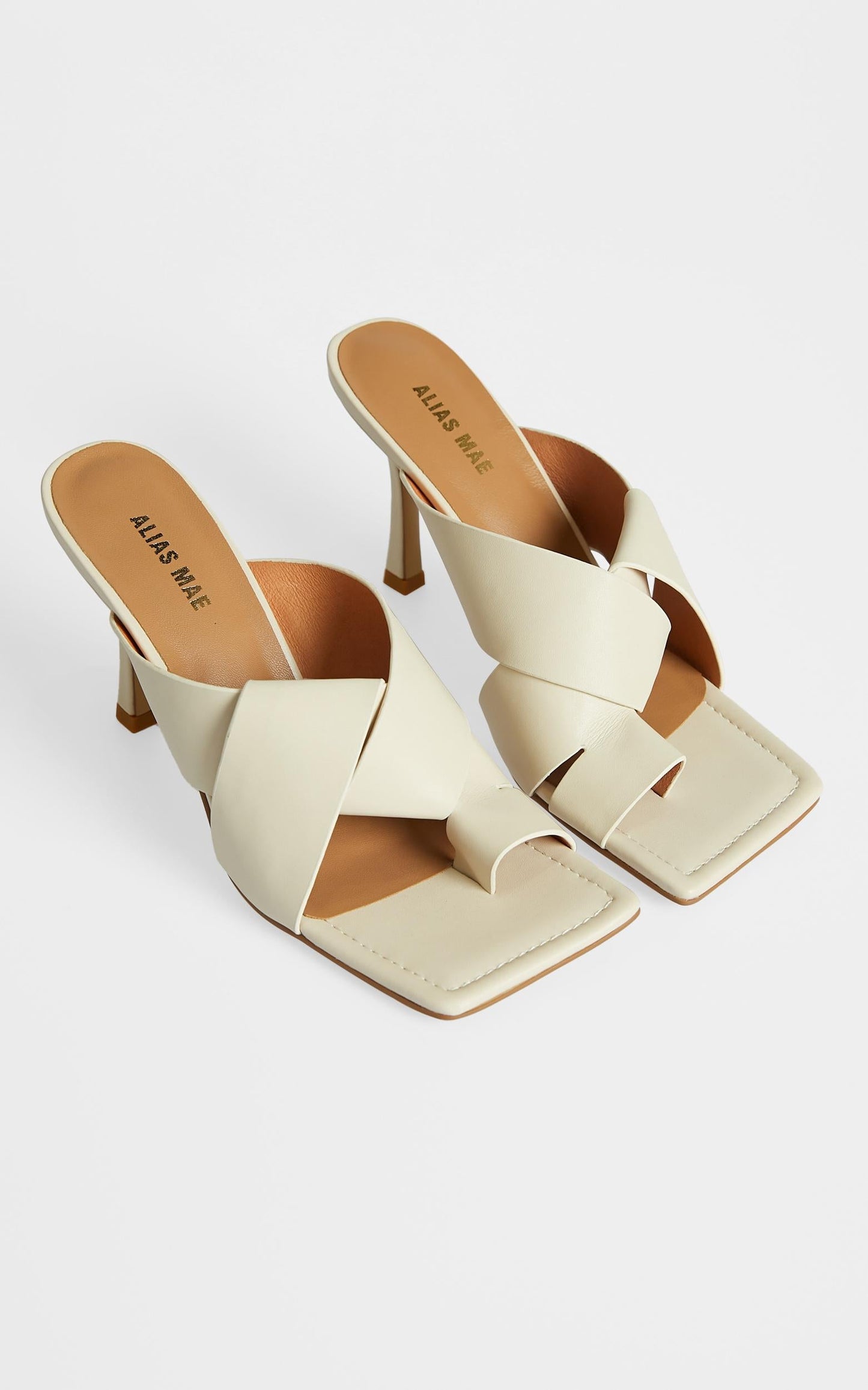Alias Mae - Leo Heels in Bone Kid Leather