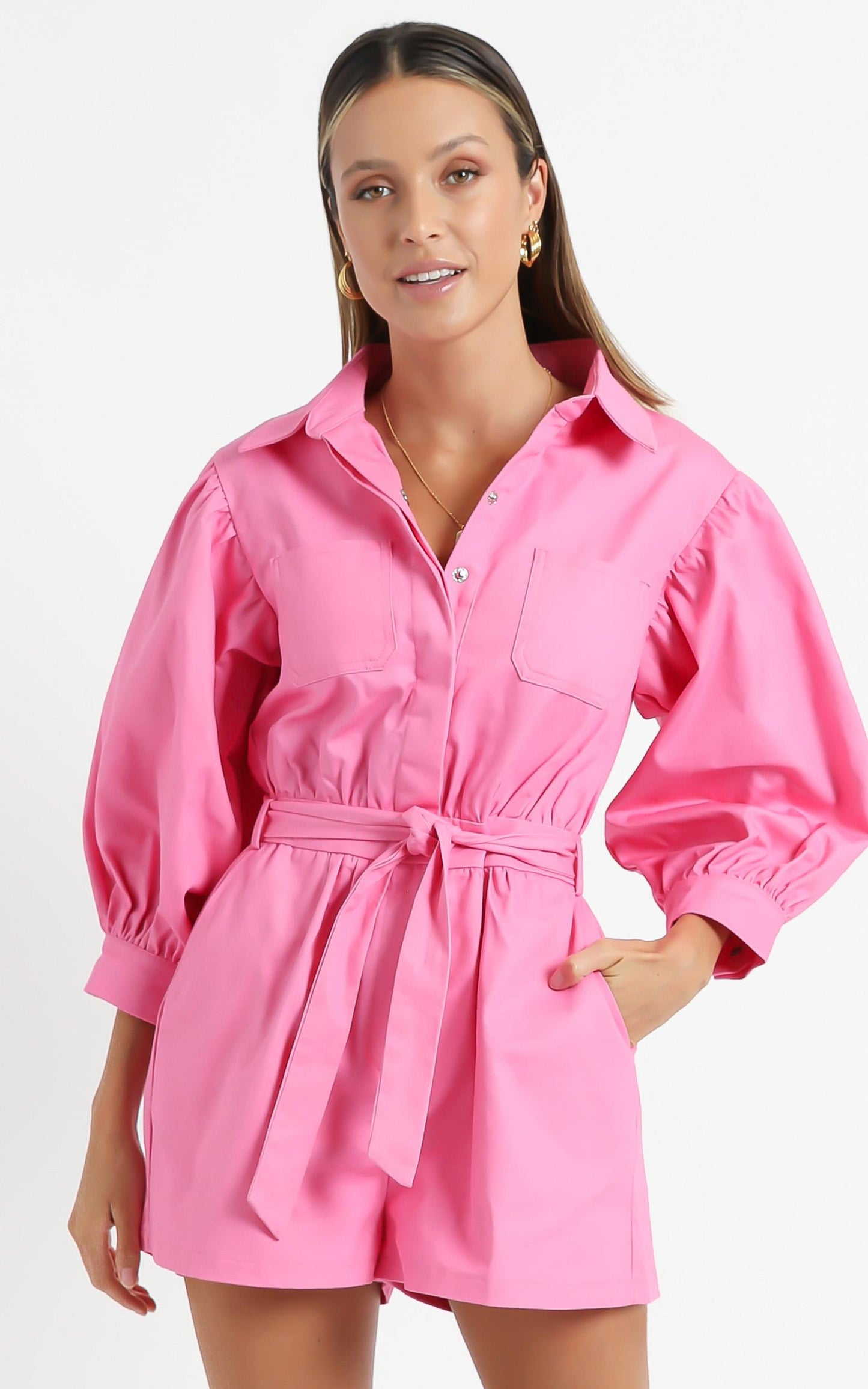 Aoko Playsuit in Pink