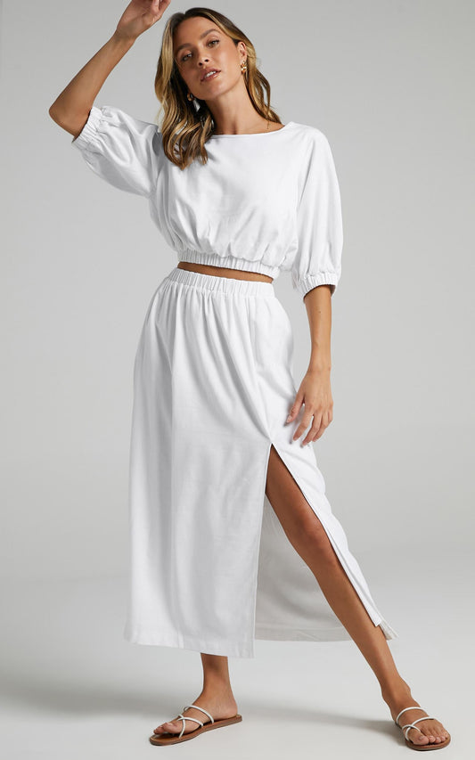 Asta Two Piece set in White