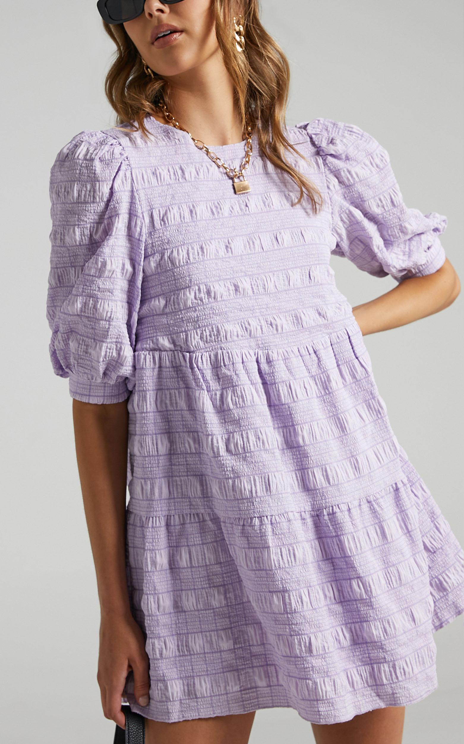 Darcia Dress in Lilac Check