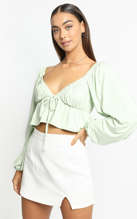 Diego Top in Sage