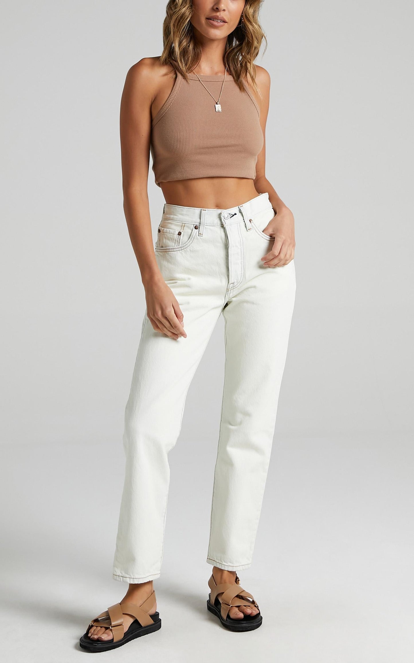 Levi's - 501 Crop Jean in Glacier Bay