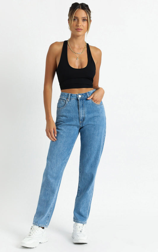 Abrand - A 94 High Slim Jean in Floretta