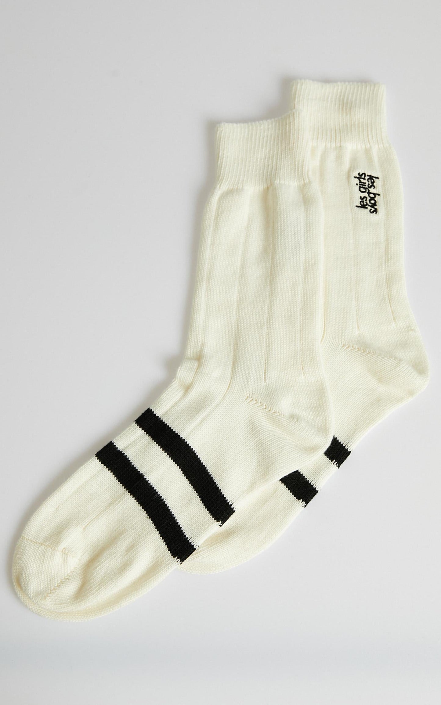 Les Girls Les Boys - Mid Calf Sock in Off White