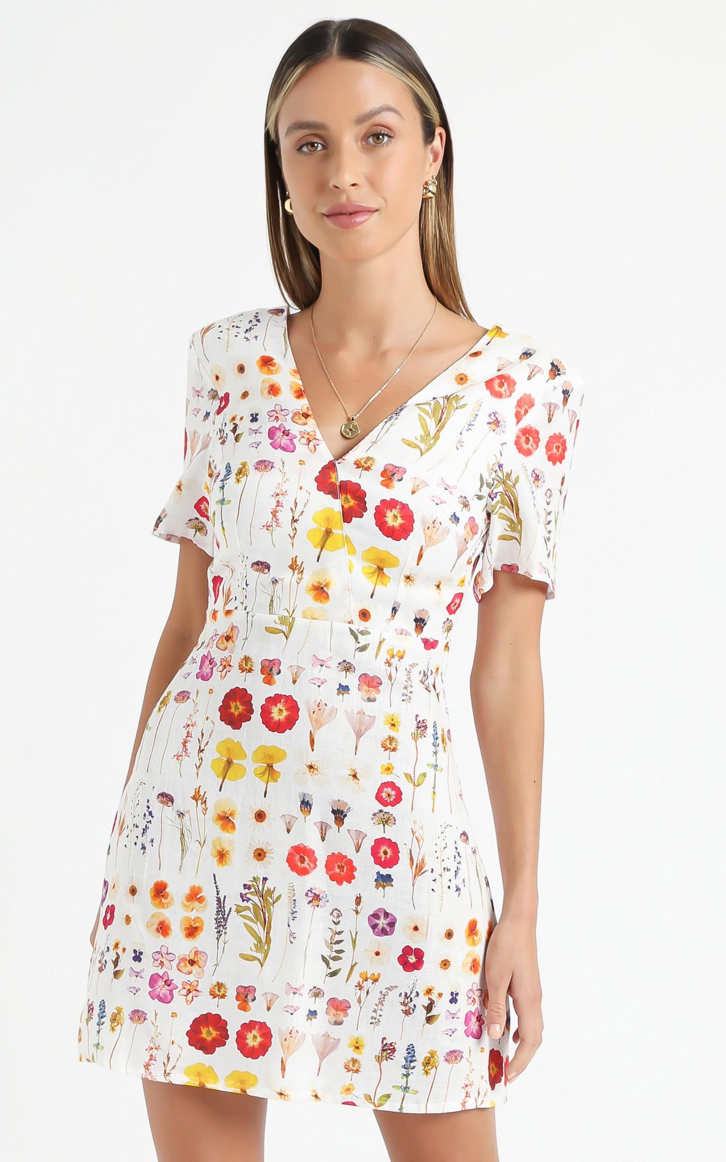 Cools Club - Party Dress in Pressed Floral