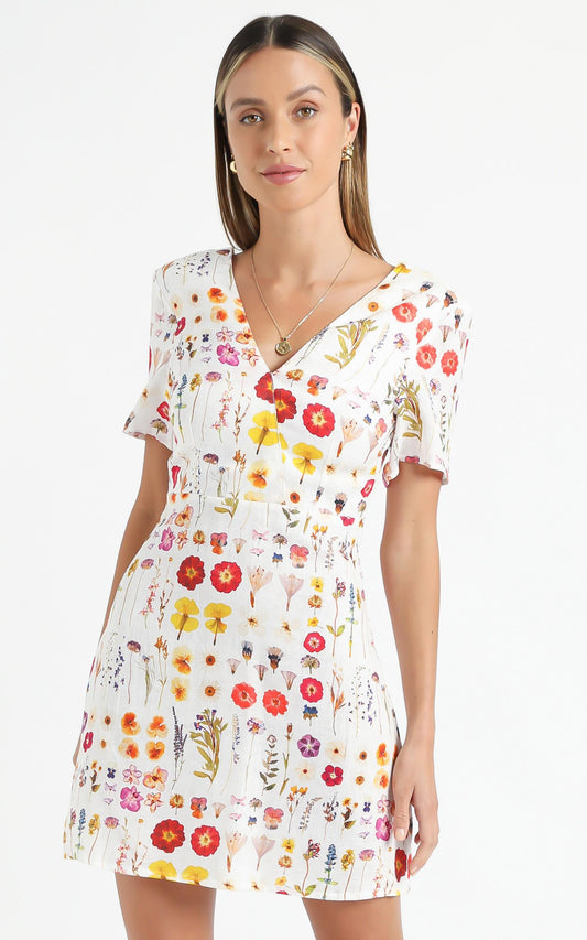 Cools Club - Party Dress in Pressed Floral