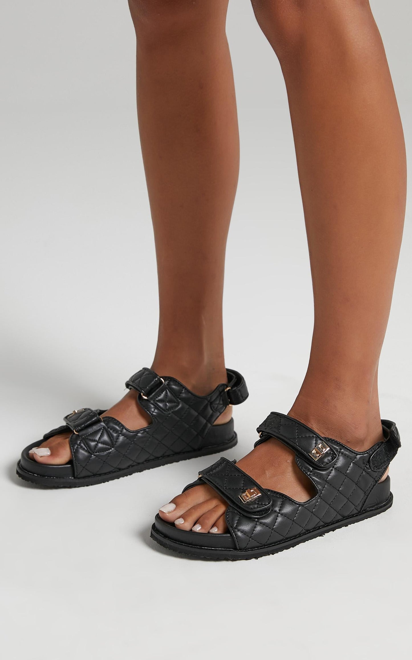 Public Desire - Carmen Sandals in Black PU
