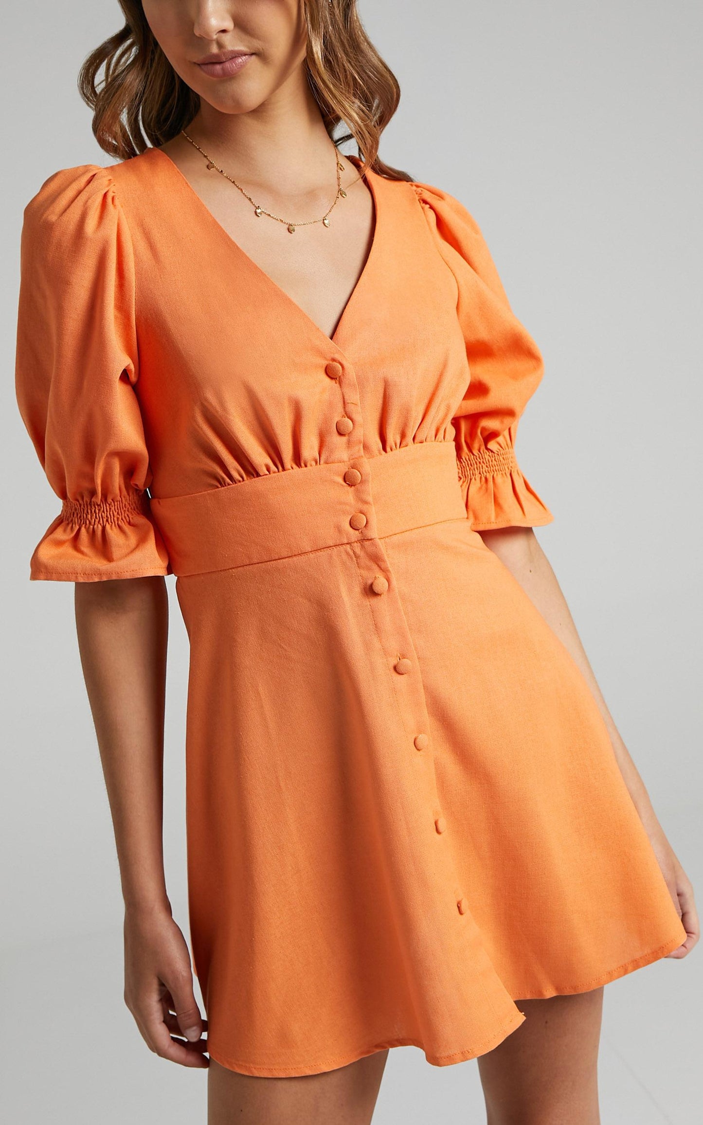 Tayla Dress in Tangerine