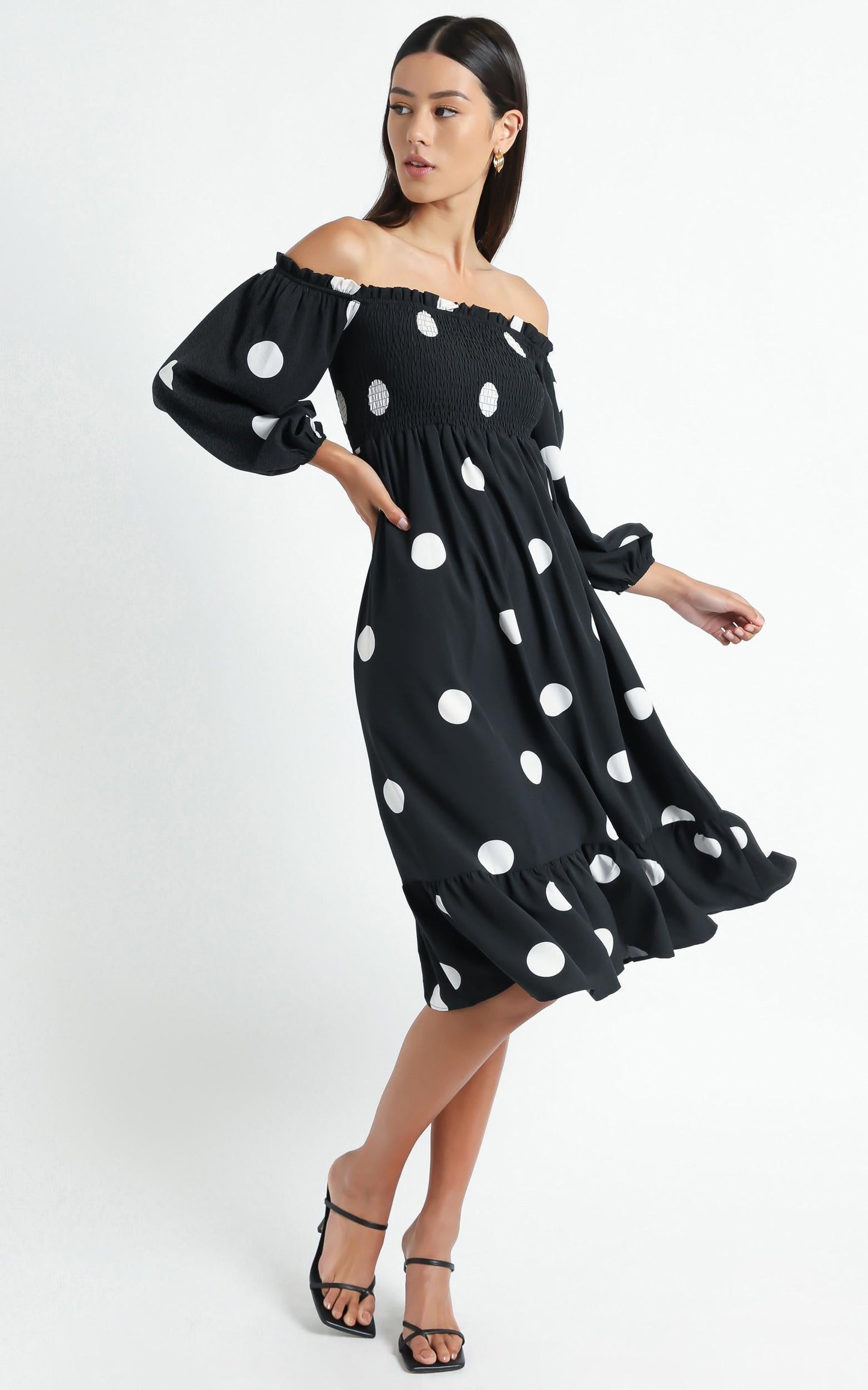 Weston Dress in Black Spot