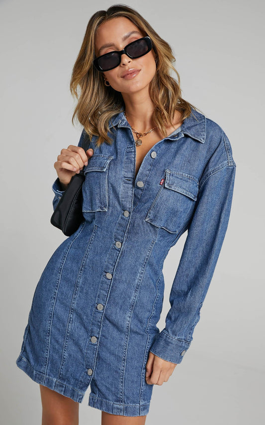 Levi's - Braelyn Utility Denim Dress in Whatever