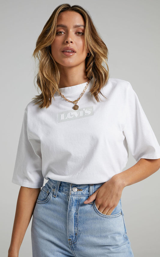 Levis - Heavyweight Box Logo Tee in White
