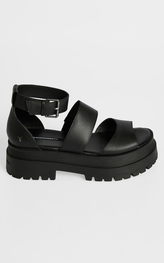 Windsor Smith - Thrilled Sandals in Black Leather
