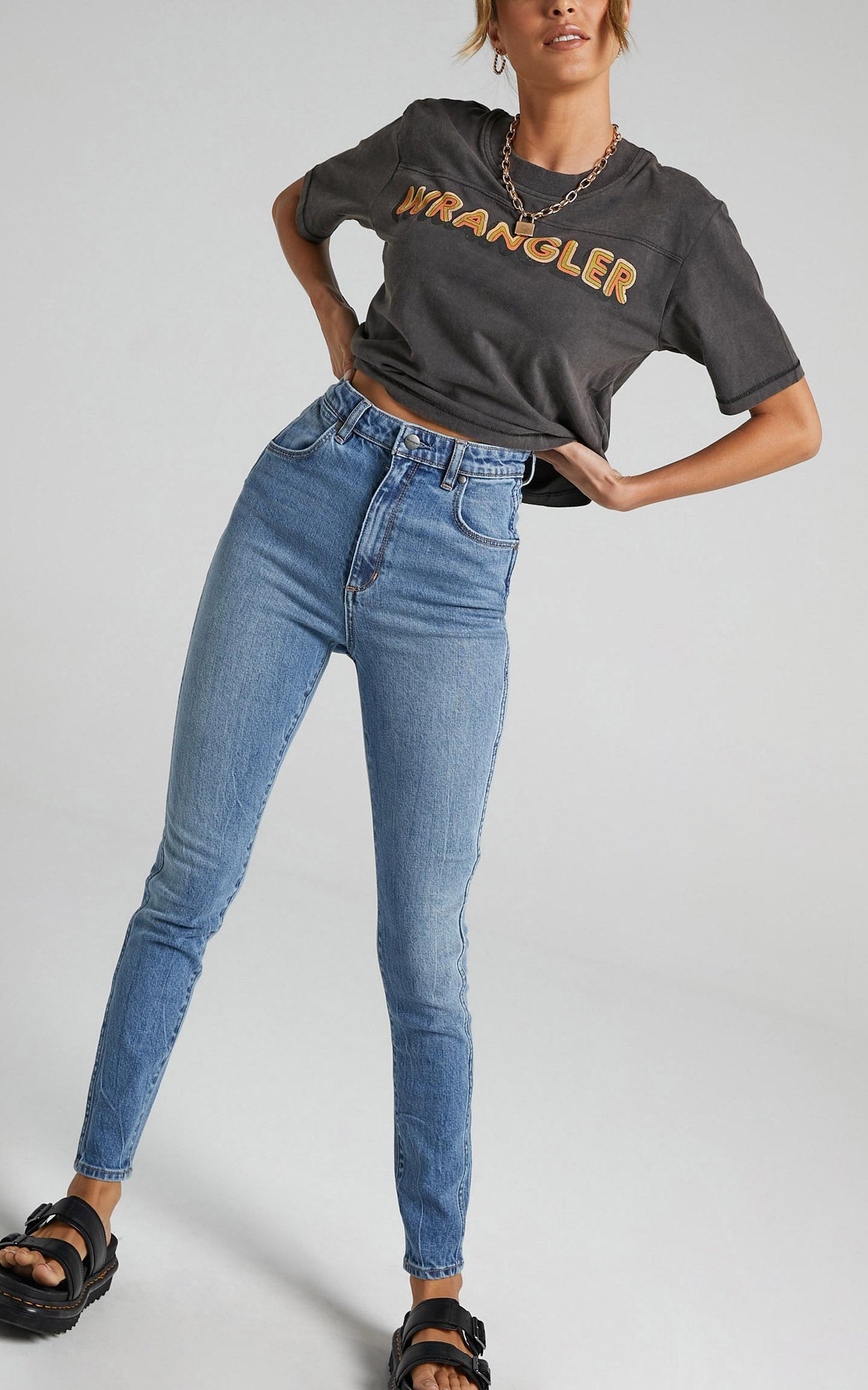 Wrangler - Hi Pins Cropped Jean in Dreamboat