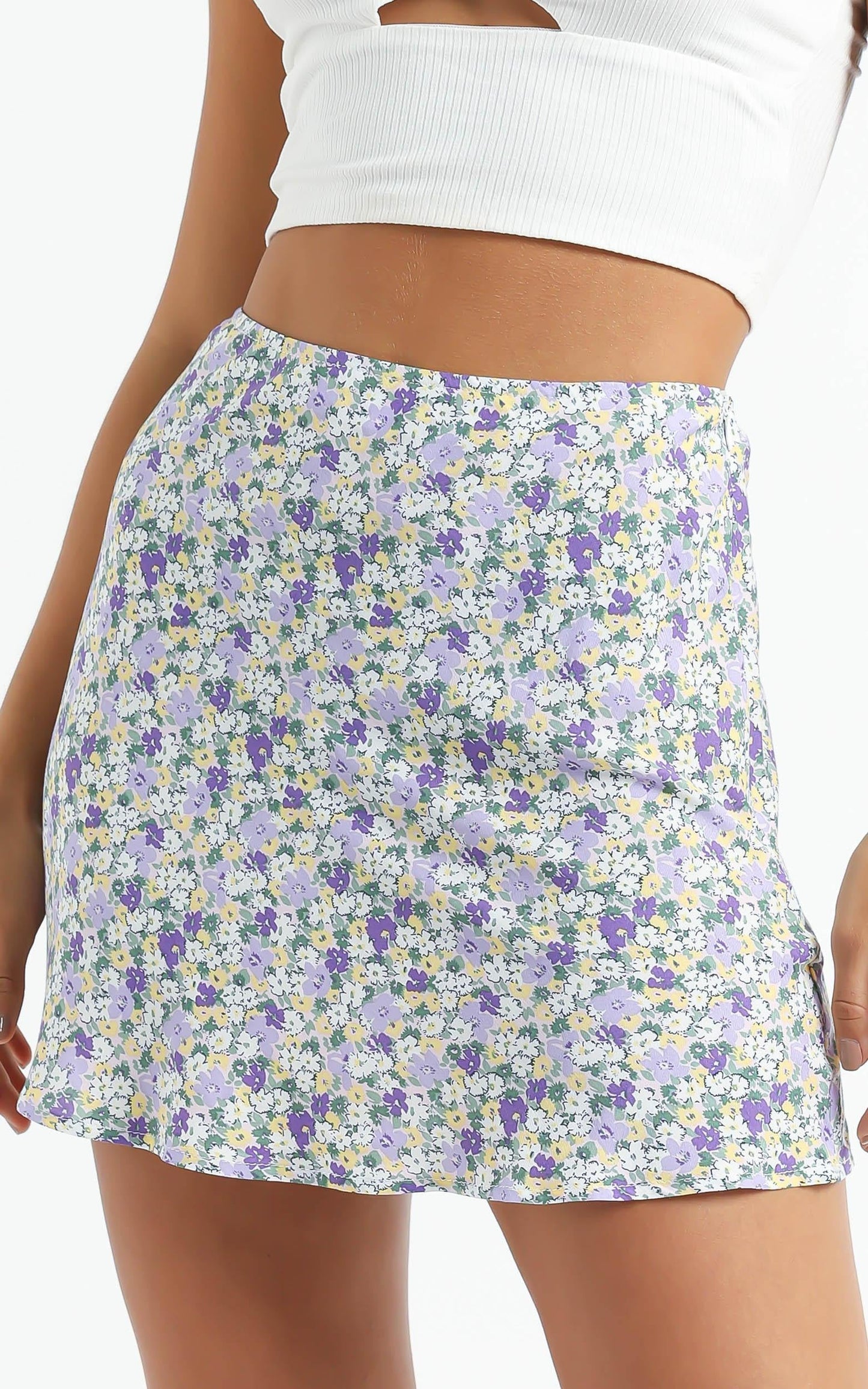 Iyesha Skirt in Purple Floral
