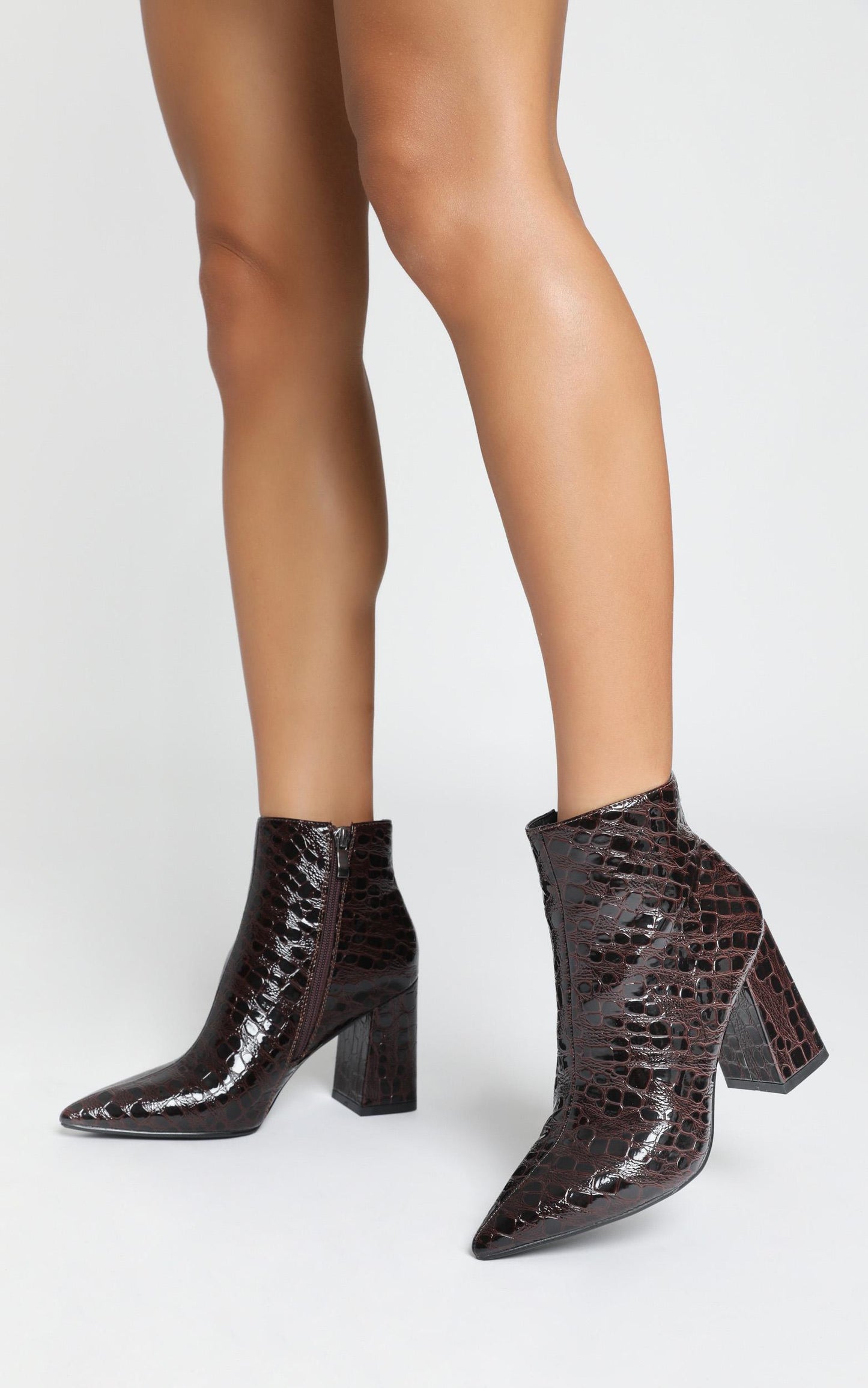 Therapy - Alloy Boots In Choc Croc
