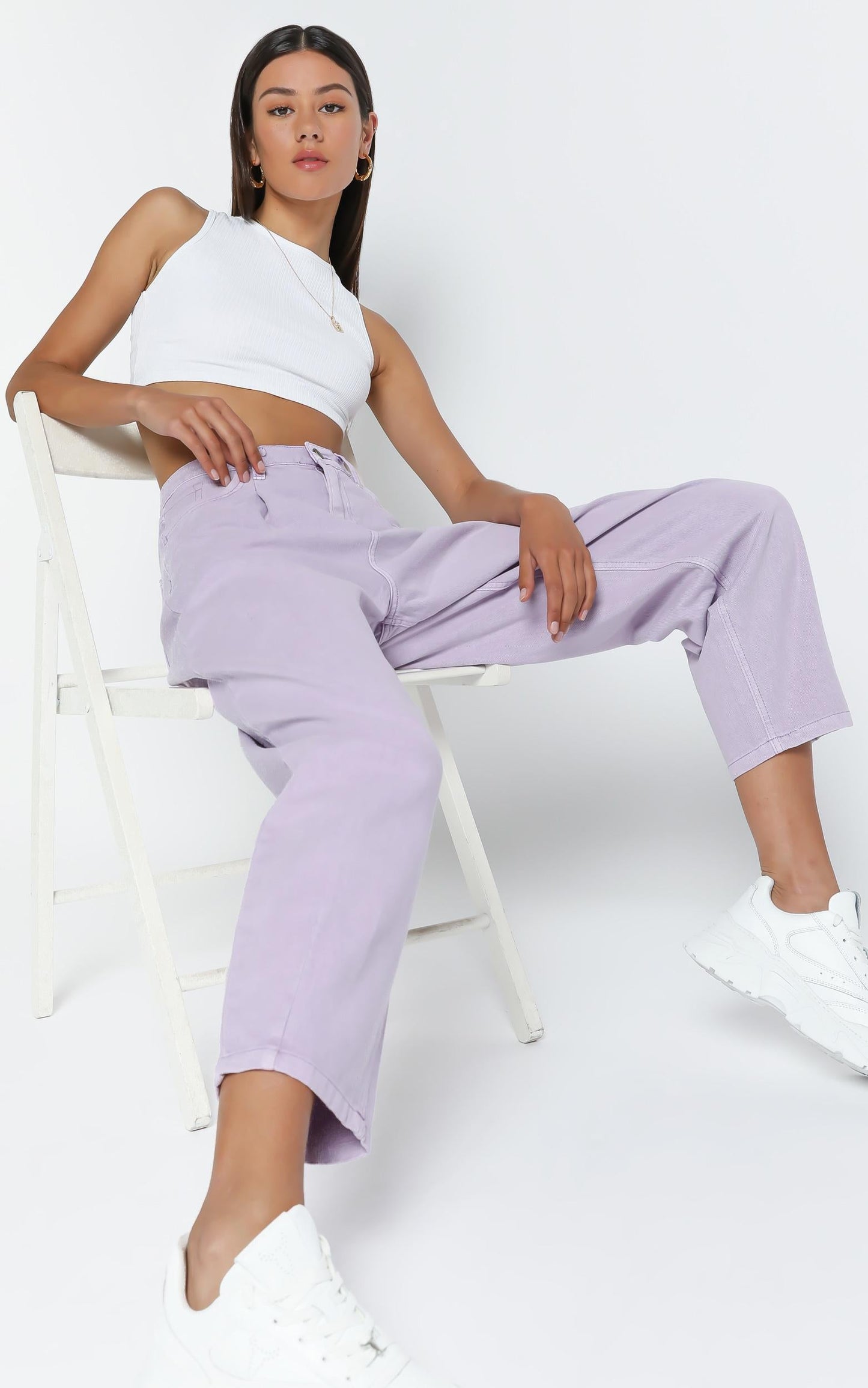 Lioness - On My Way Denim Jean in Lilac