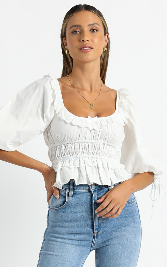 Arizona Top in White
