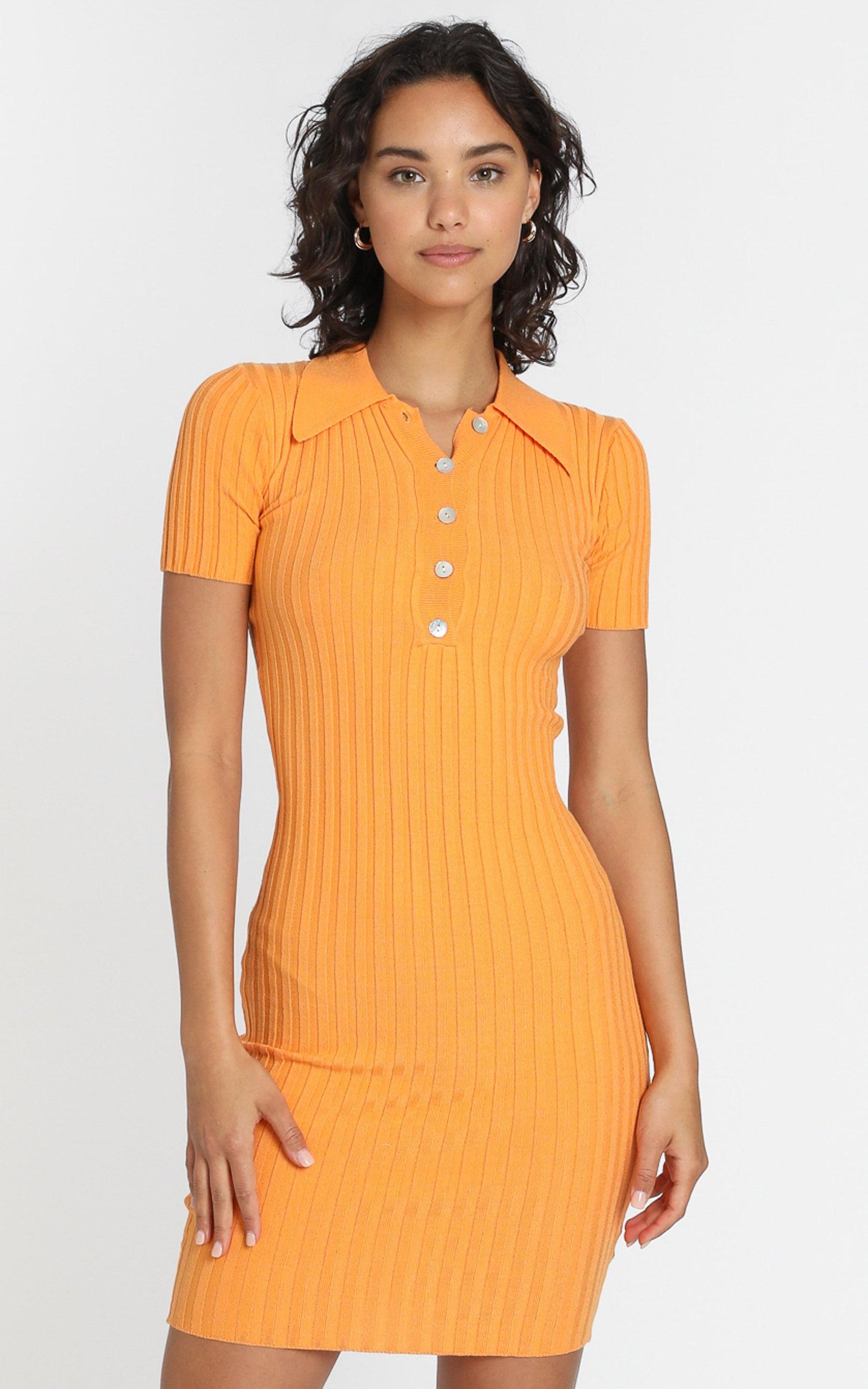 Callen Knit Dress in Mango