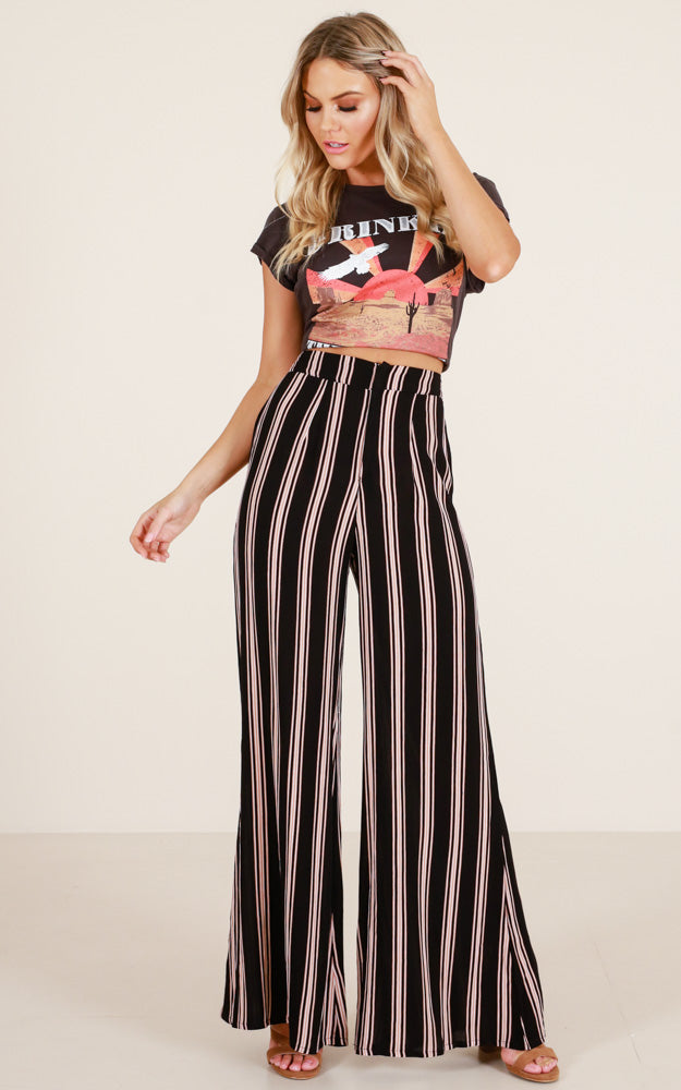 Go Unnoticed Pants In Navy Stripe