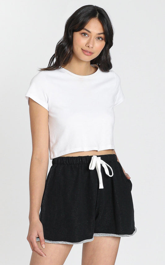 AS Colour - Perry Track Shorts in Black Marl