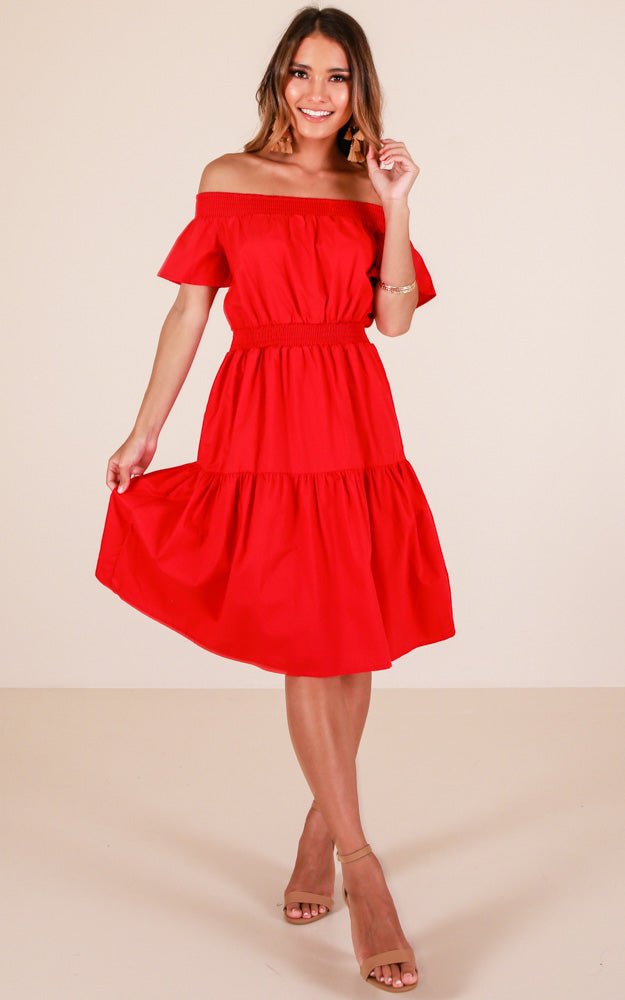 New Flame Dress In Red
