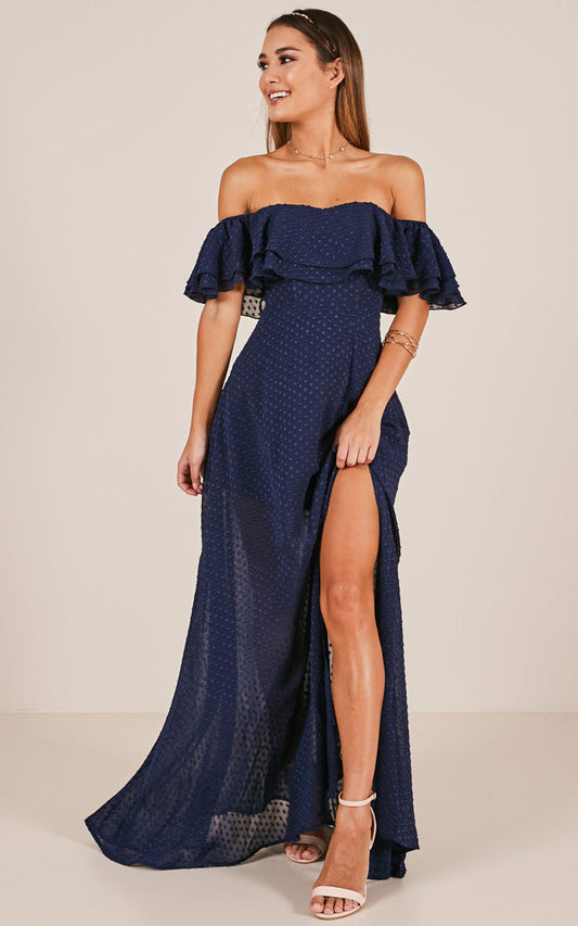 Midnight Lover Maxi Dress In Navy