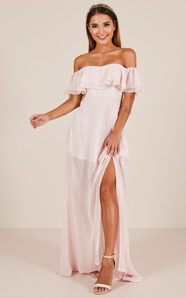 Midnight Lover Maxi Dress In Blush