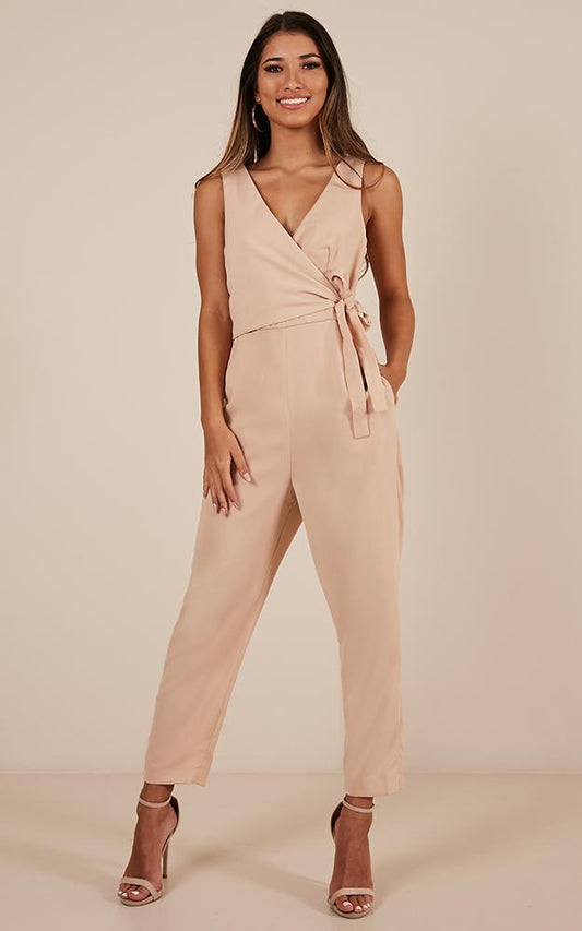 Let It Happen Jumpsuit In Blush
