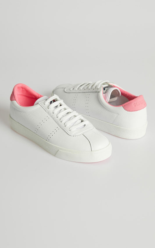 Superga - 2843 ClubS Sneakers in White - Fuchsia