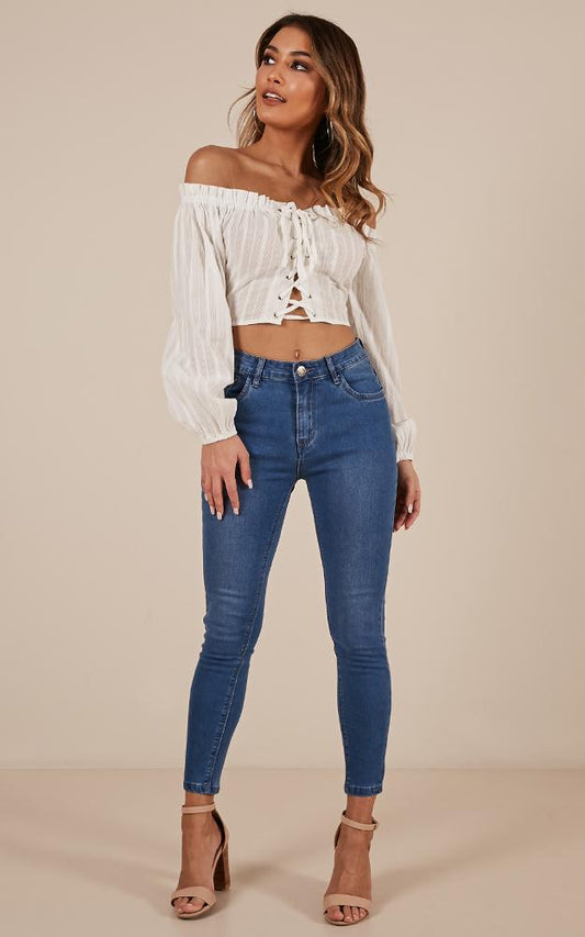 Adele Jeans In Mid Wash