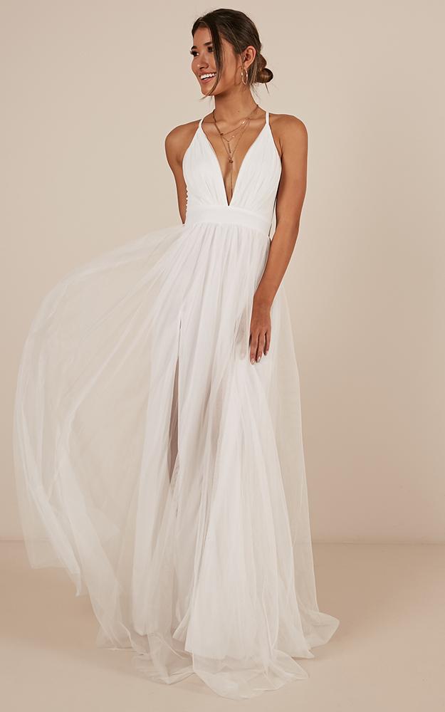 Celebrate Tonight Maxi Dress In White