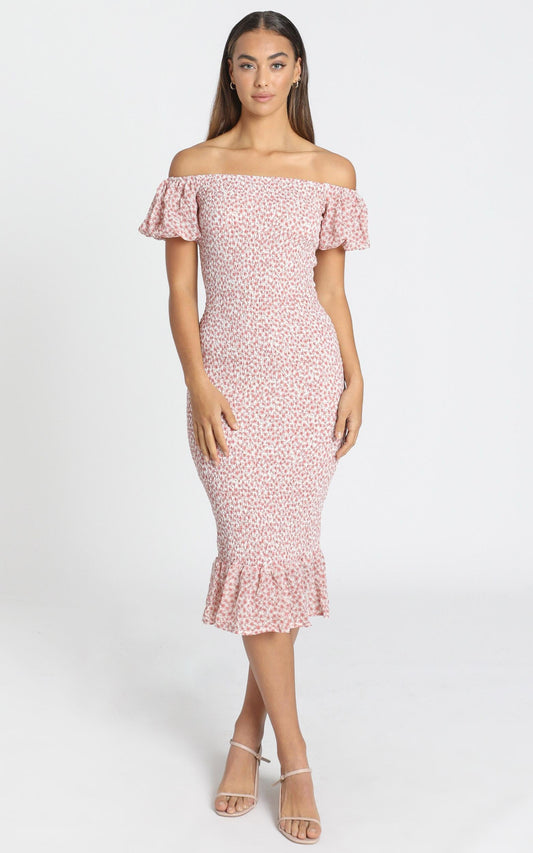 Daphne Dress in Pink Floral