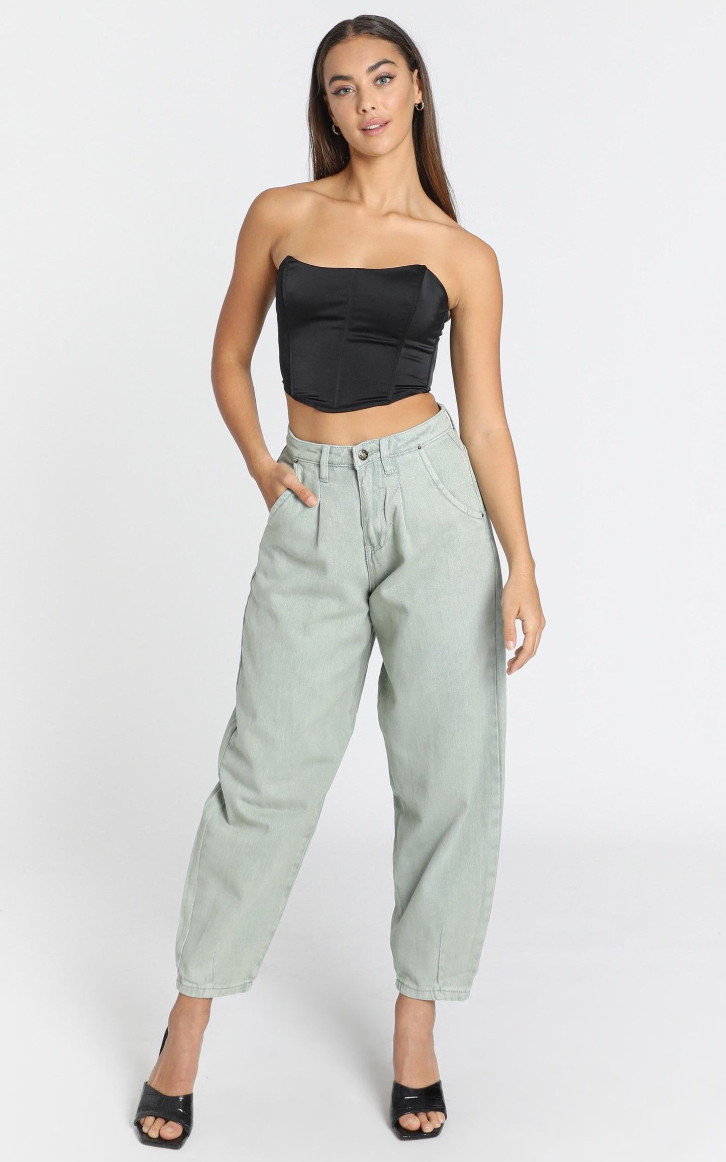 Lioness - On My Way Denim Jean in Sage Wash