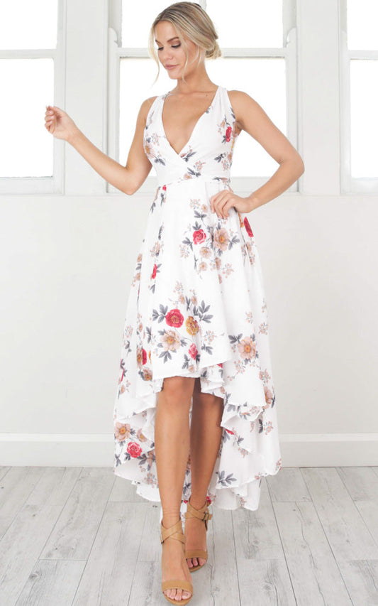 Ocean Avenue Dress In White Floral