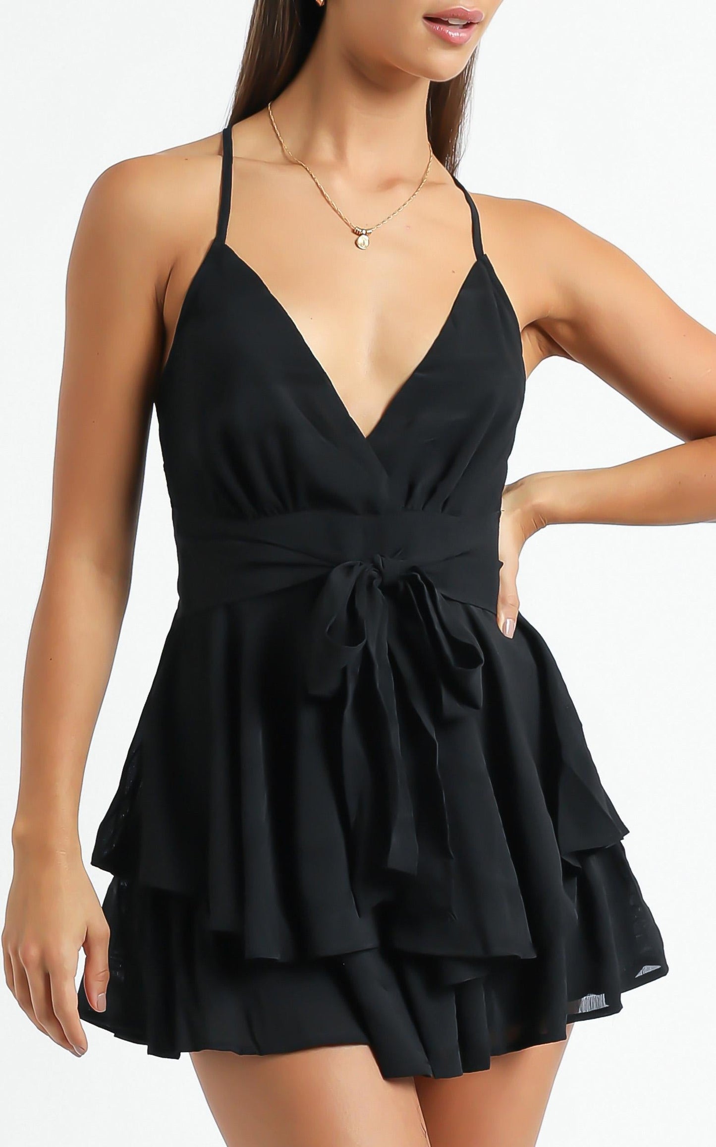 Bryon Playsuit in Black