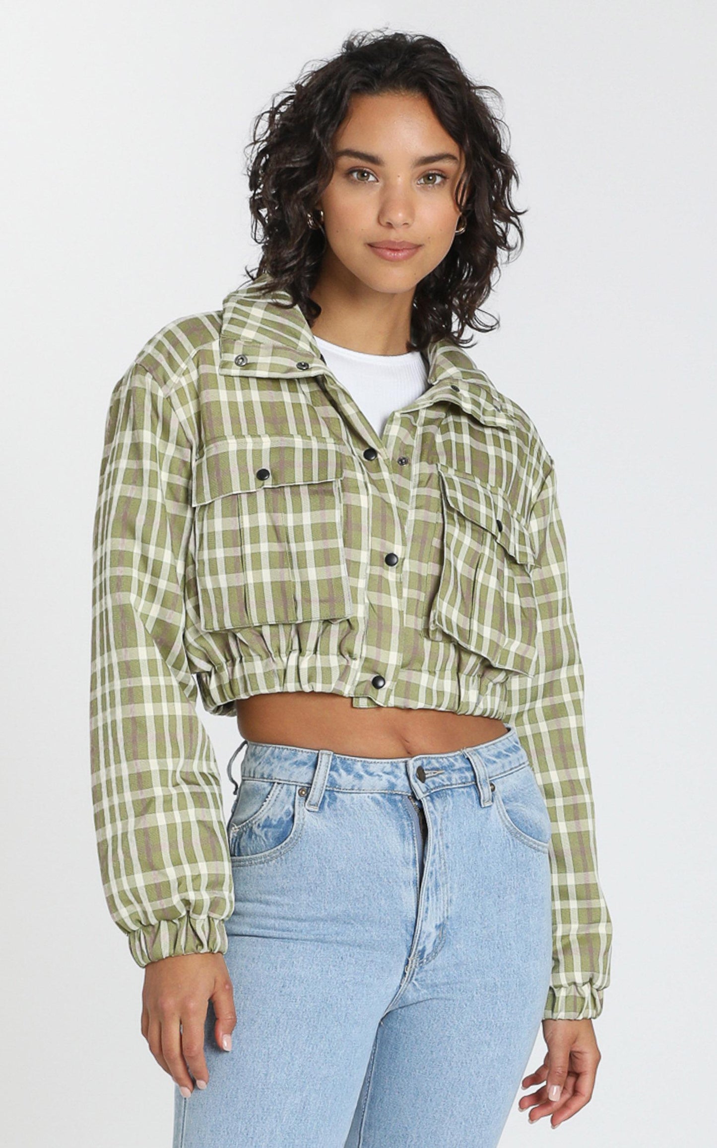 Natascha Coat in Khaki Check