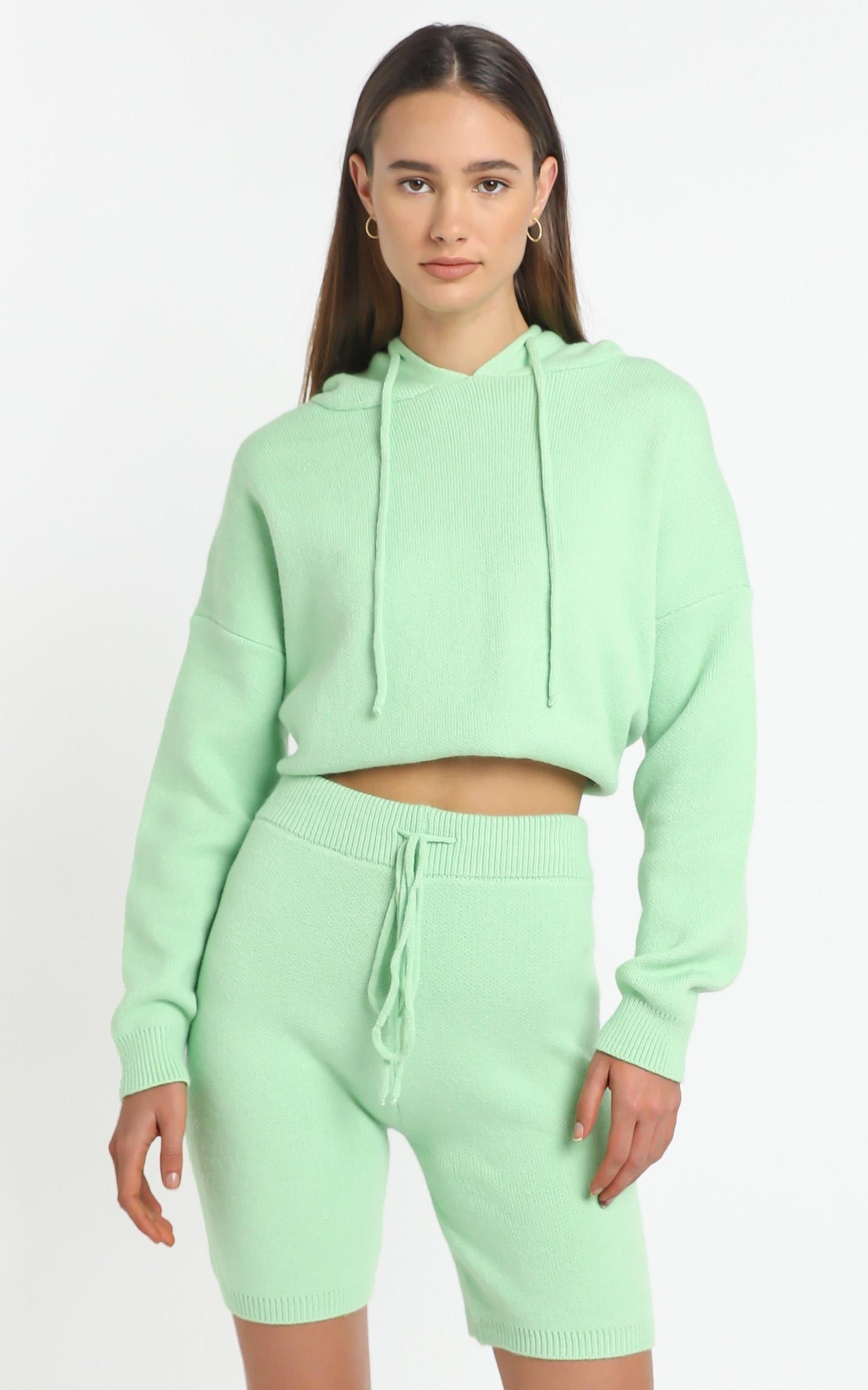 Cosy Club Knit Shorts in Mint