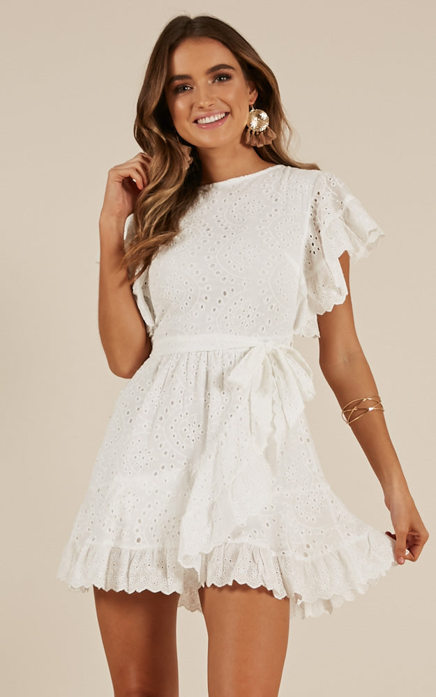 Strong Intuition Dress In White
