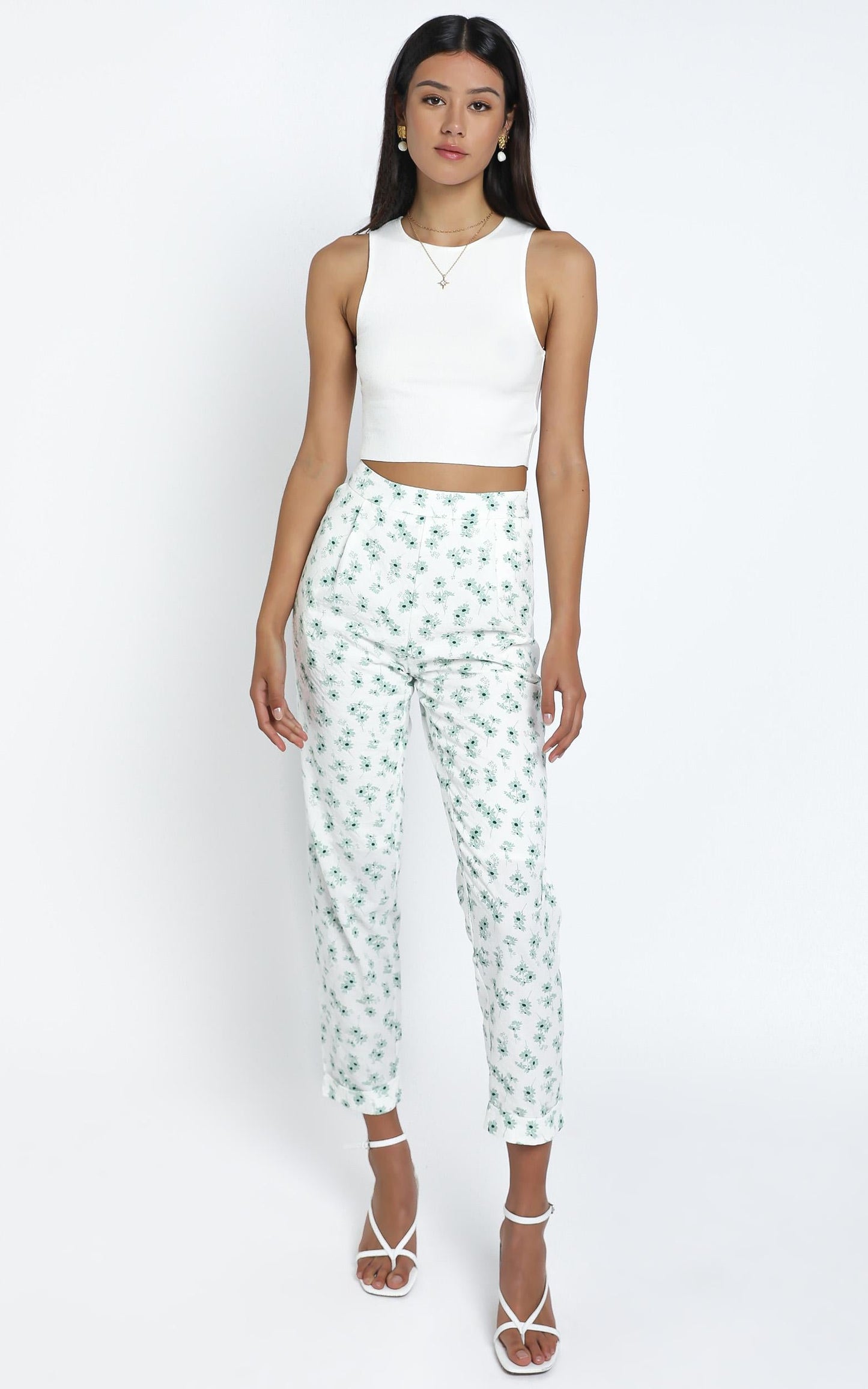 Adela Pants in Sage Floral