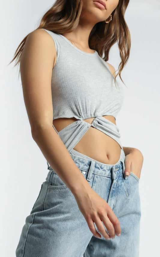 Twiin - Calling Bodysuit in Light Grey