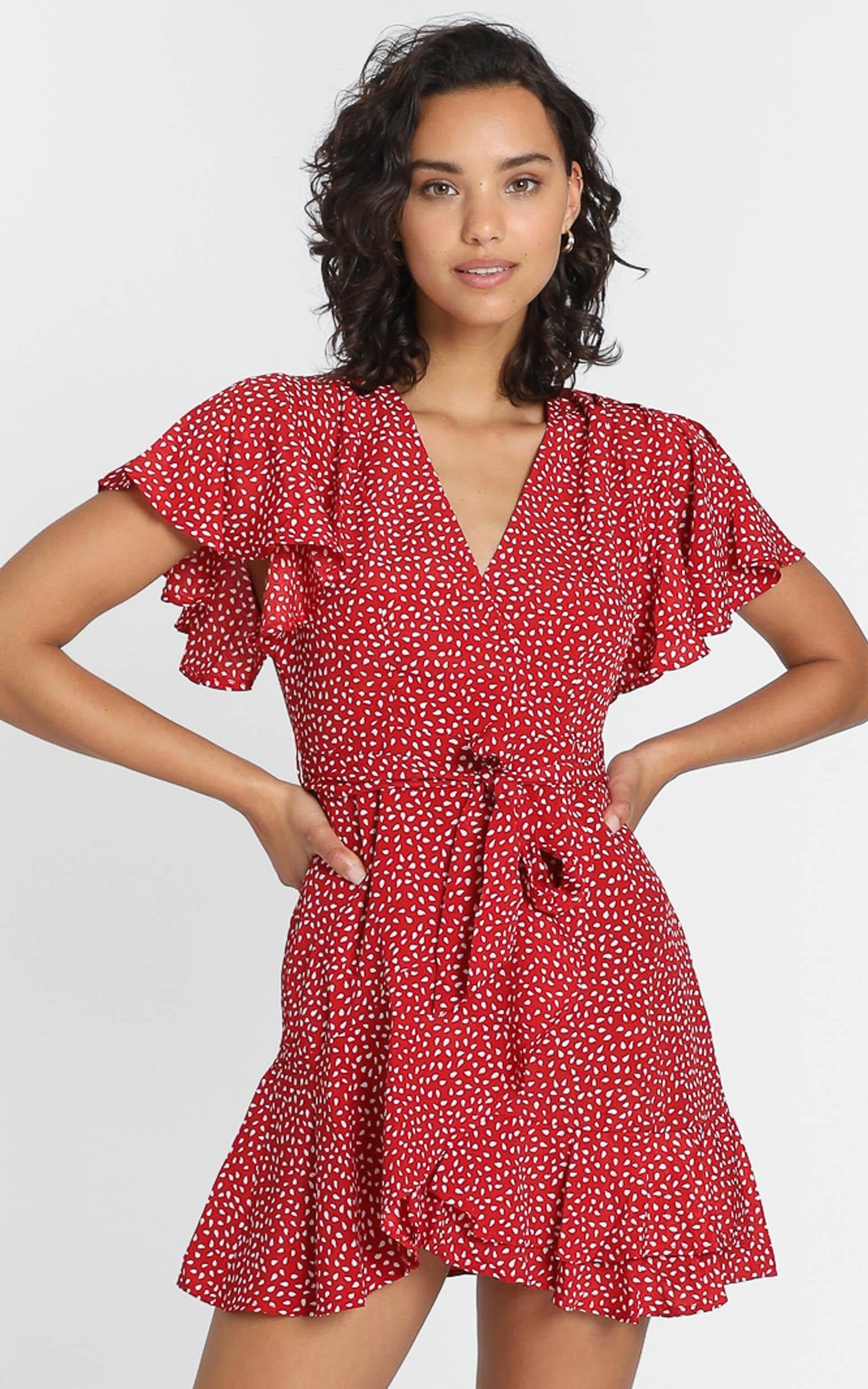 Constance Dress in Red Spot