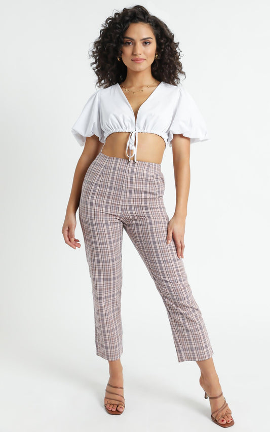 Danior Pants in Pink Check