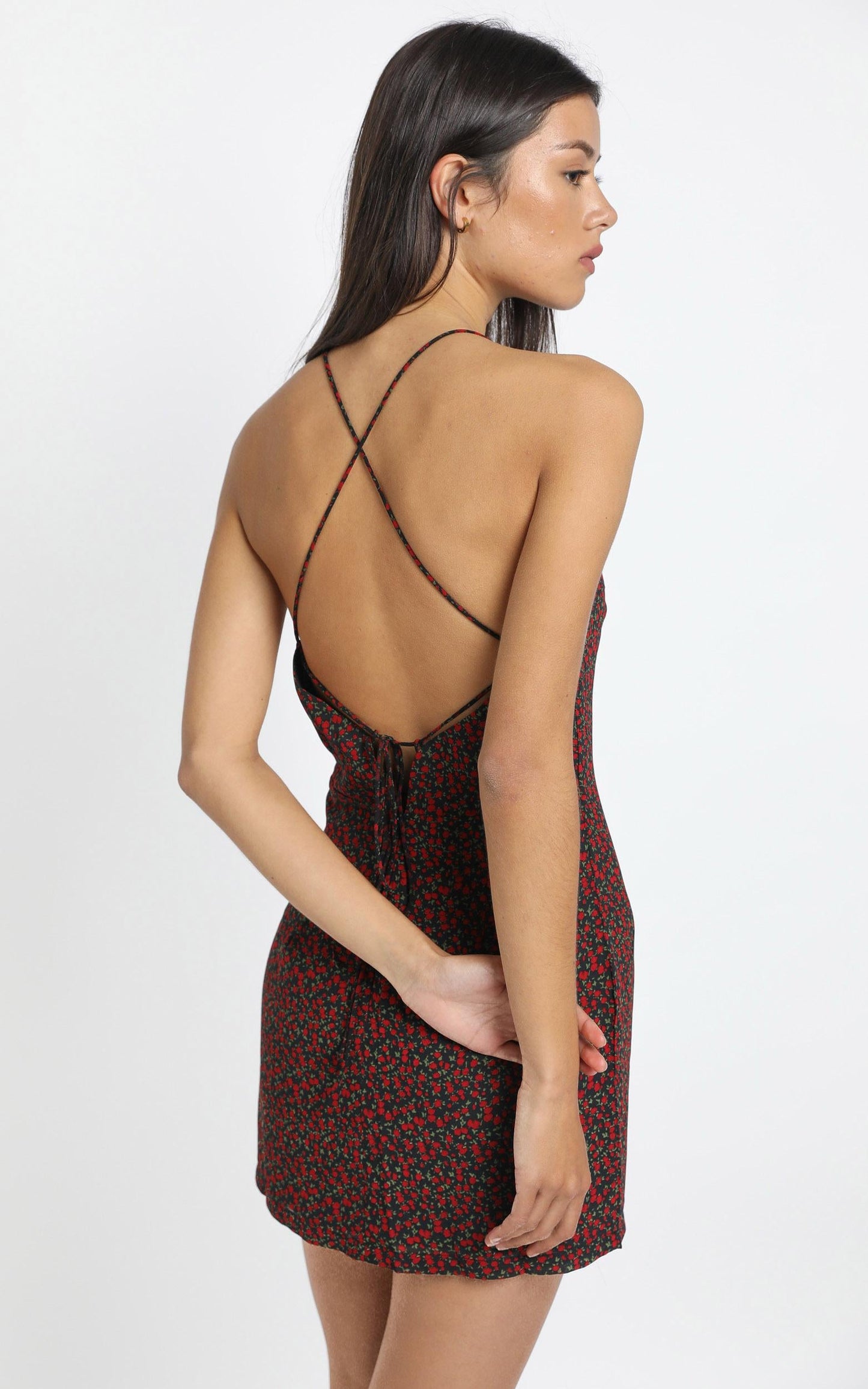 Davie Dress in Black Floral