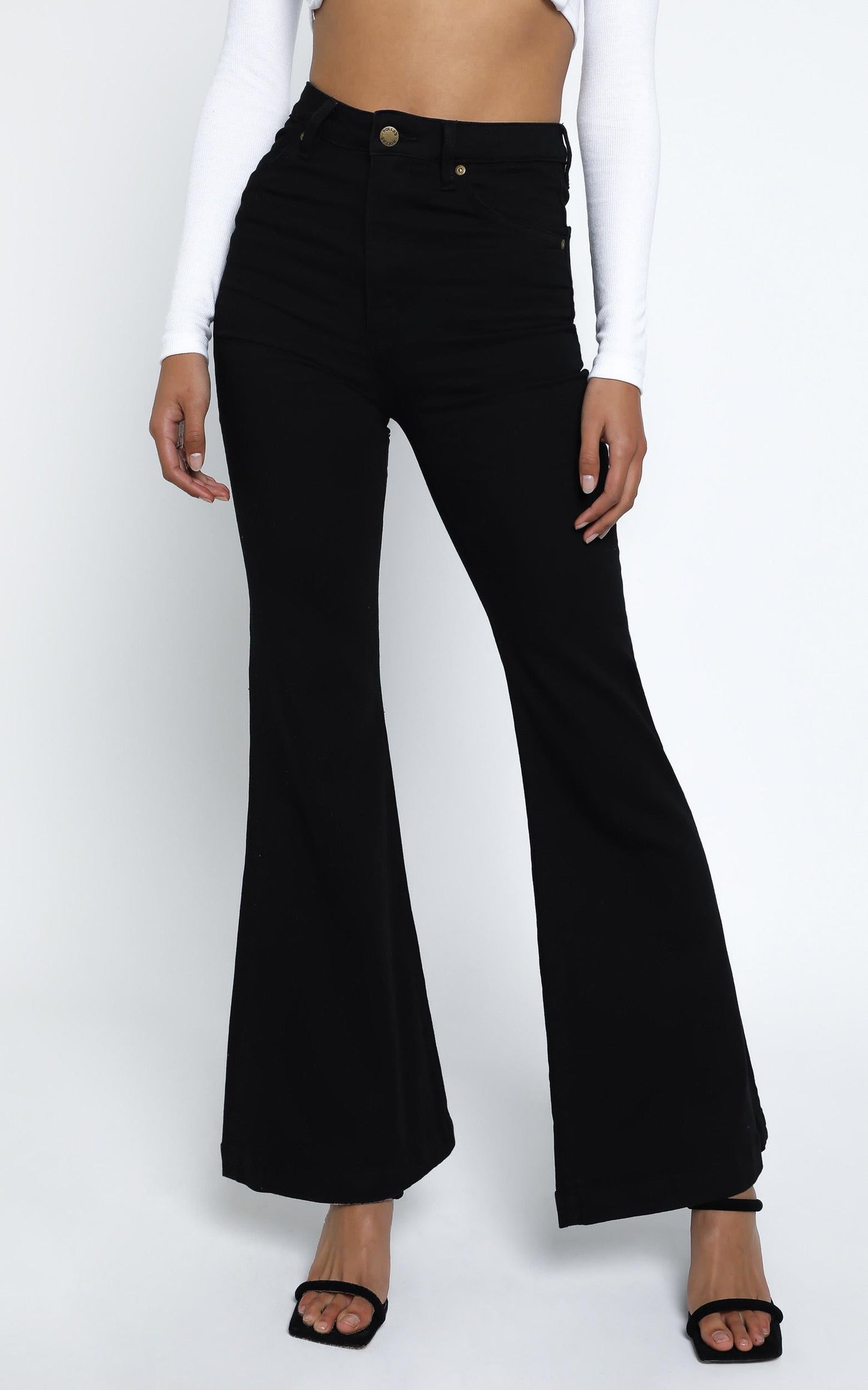 Rollas - Eastcoast Denim Flare in Galaxy Black