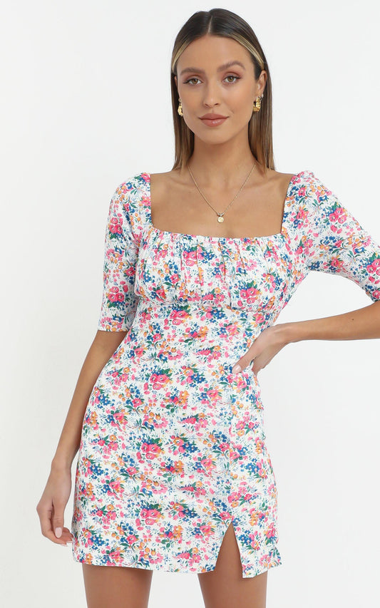 Elka Dress in Vivid Floral