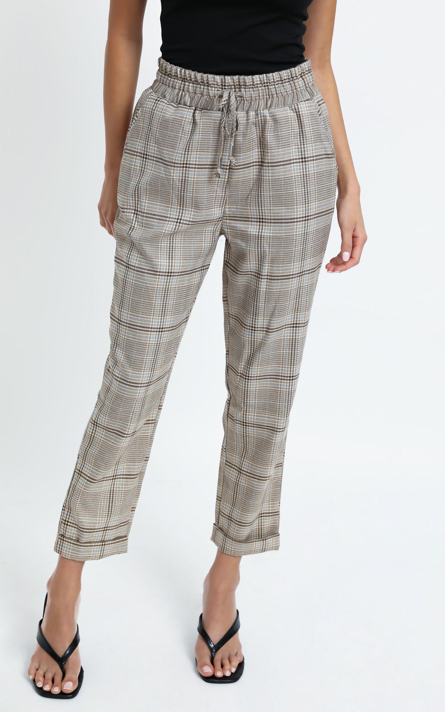Emil Pants in Beige Check