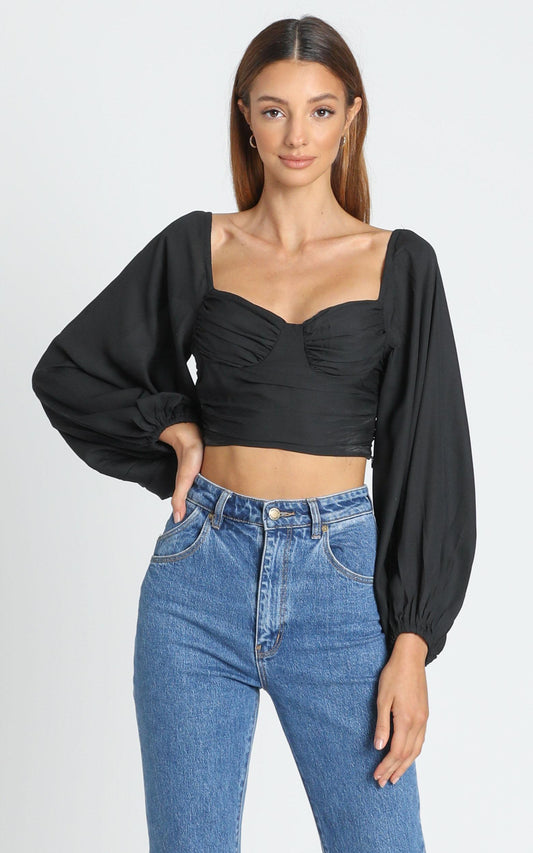 Fallon Top in Black
